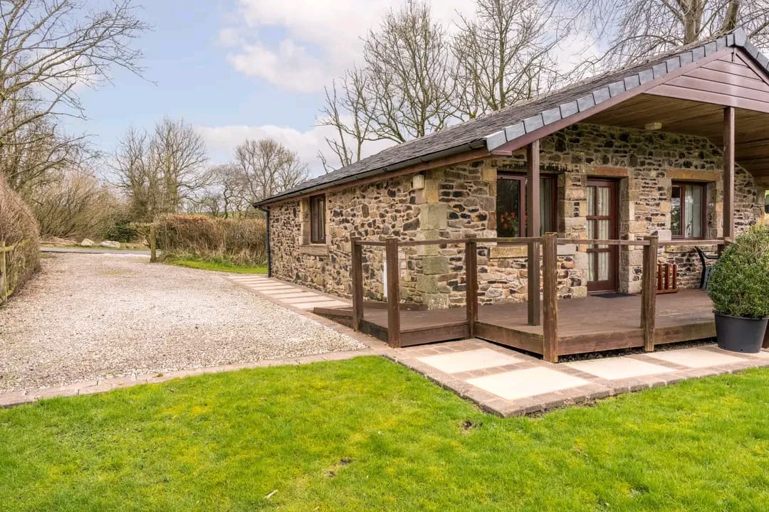 Stone-built holiday cottage on the farm